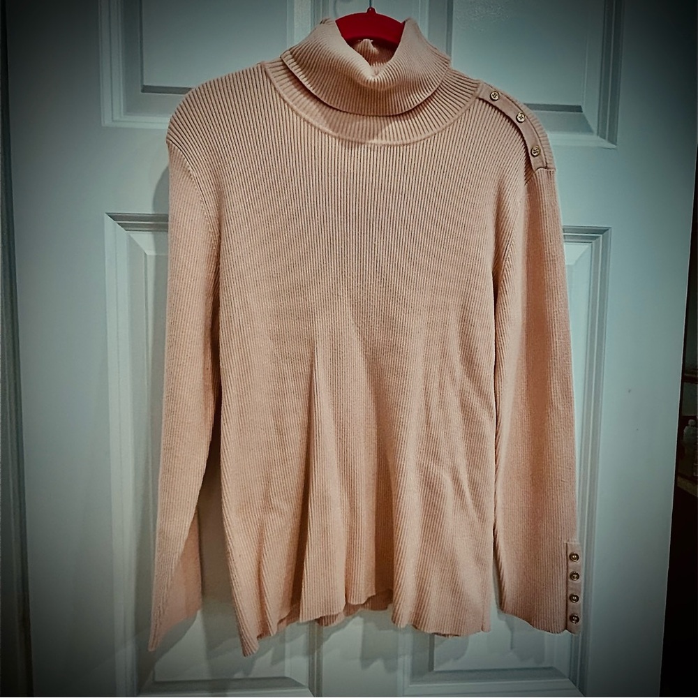 Calvin Klein Women's Blush Turtleneck Sweater